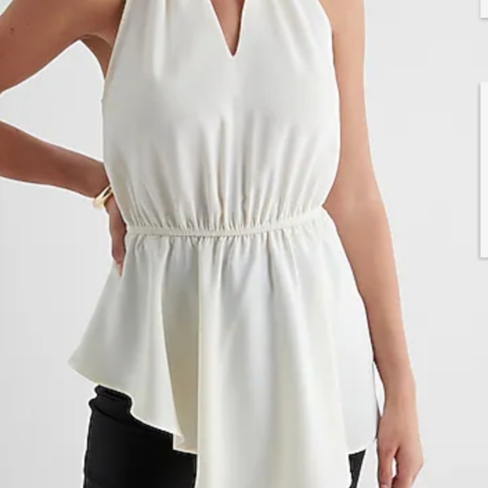 Express Halter Neck Cutout Asymmetrical Hem Tank NWT Medium